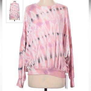 Young, fabulous, and broke tie dye sweatshirt top.